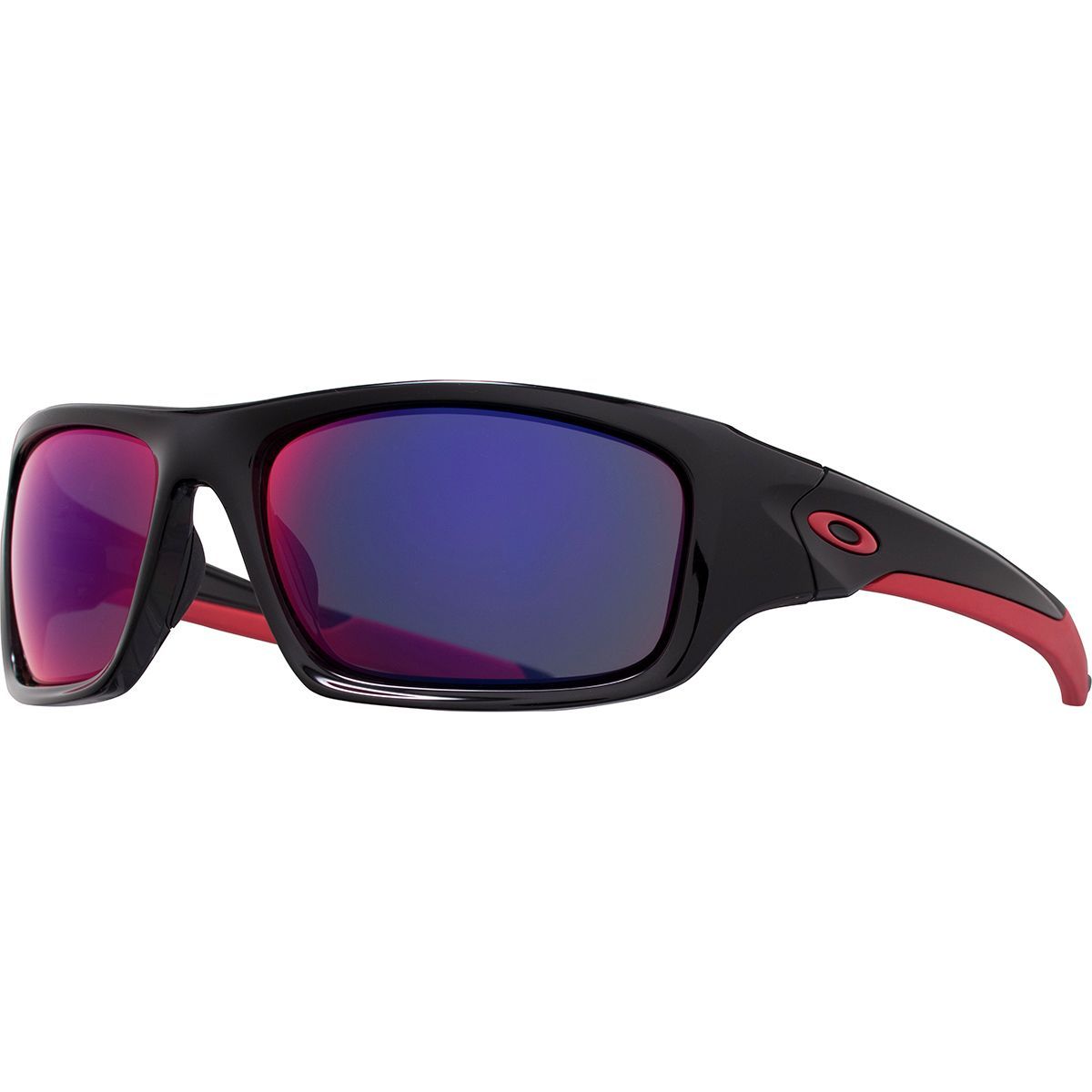 Image of Oakley Valve Sunglasses Polished Black/Red Irid, One Size
