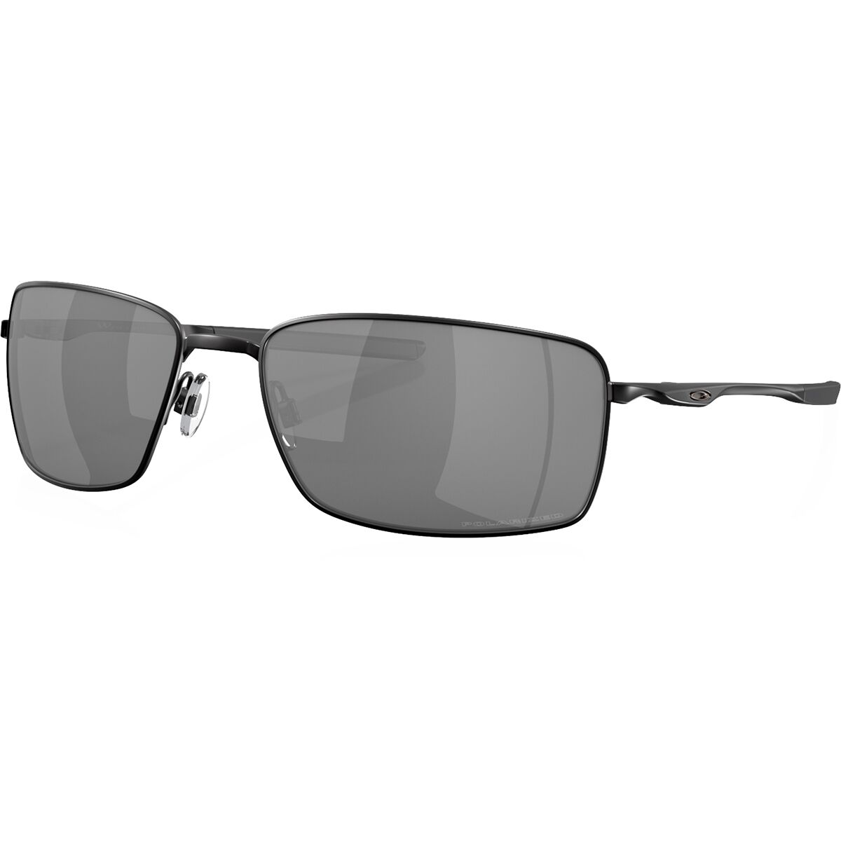 Image of Oakley Square Wire Polarized Sunglasses - Men's Matte Black/Black Irid Polar, One Size