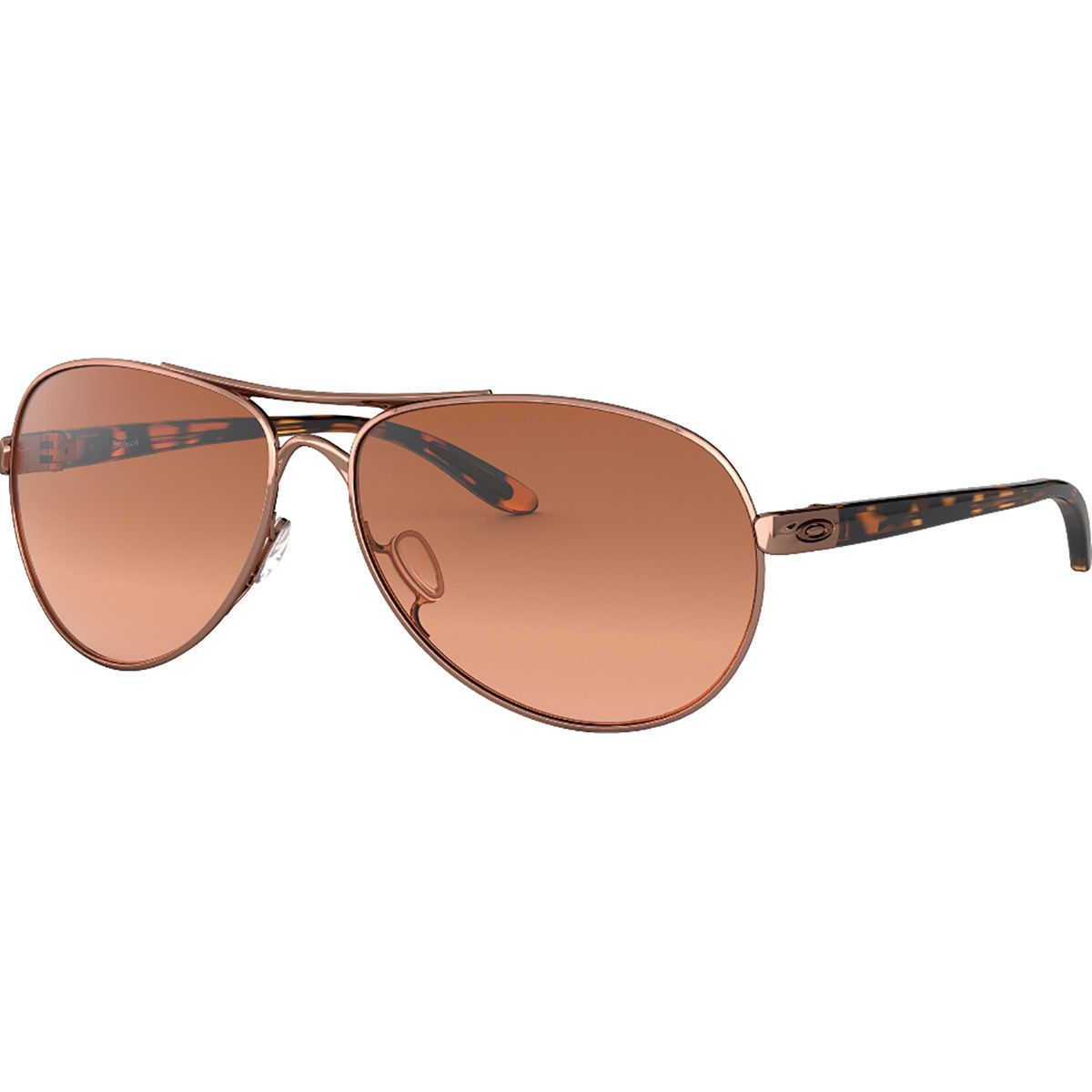 Image of Oakley Feedback Sunglasses - Women's Rose Gold/VR50 Brown Gradient, One Size