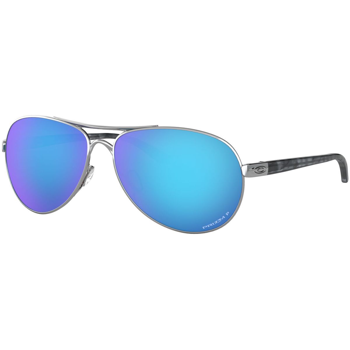 Image of Oakley Feedback Polarized Sunglasses - Women's Polished Chrome W, One Size