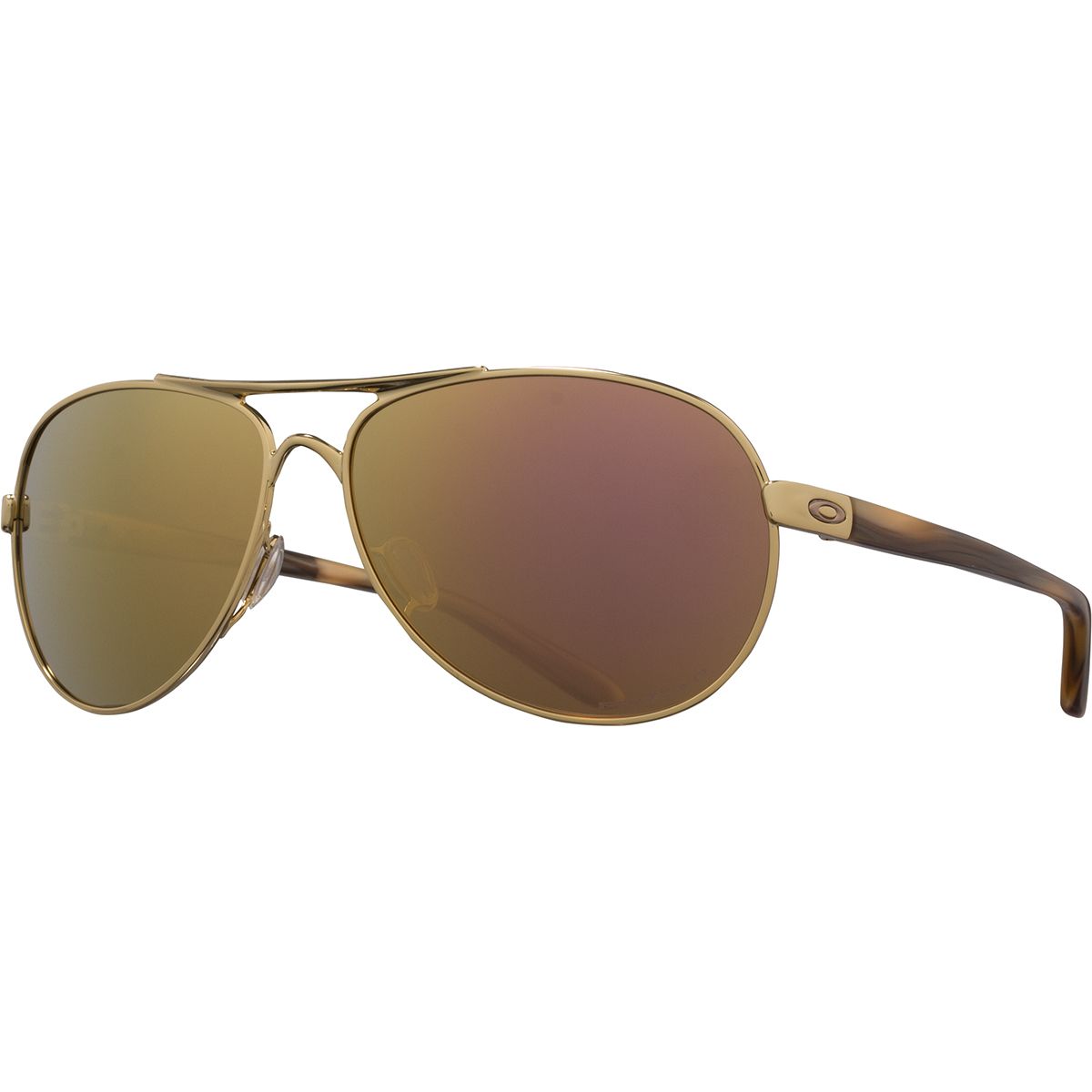 Image of Oakley Feedback Polarized Sunglasses - Women's Pol Gold/PRIZM Rose Gold Polarized, One Size