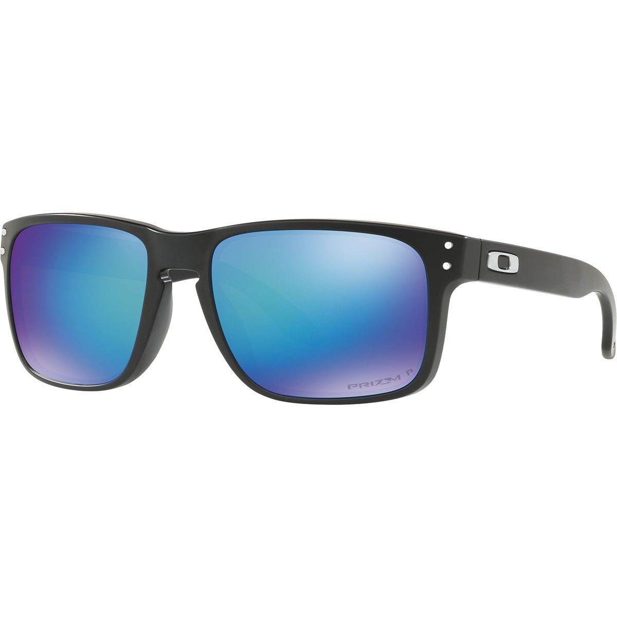 Image of Oakley Holbrook Prizm Polarized Sunglasses Matte Black/Prizm Sapphire Polarized, One Size