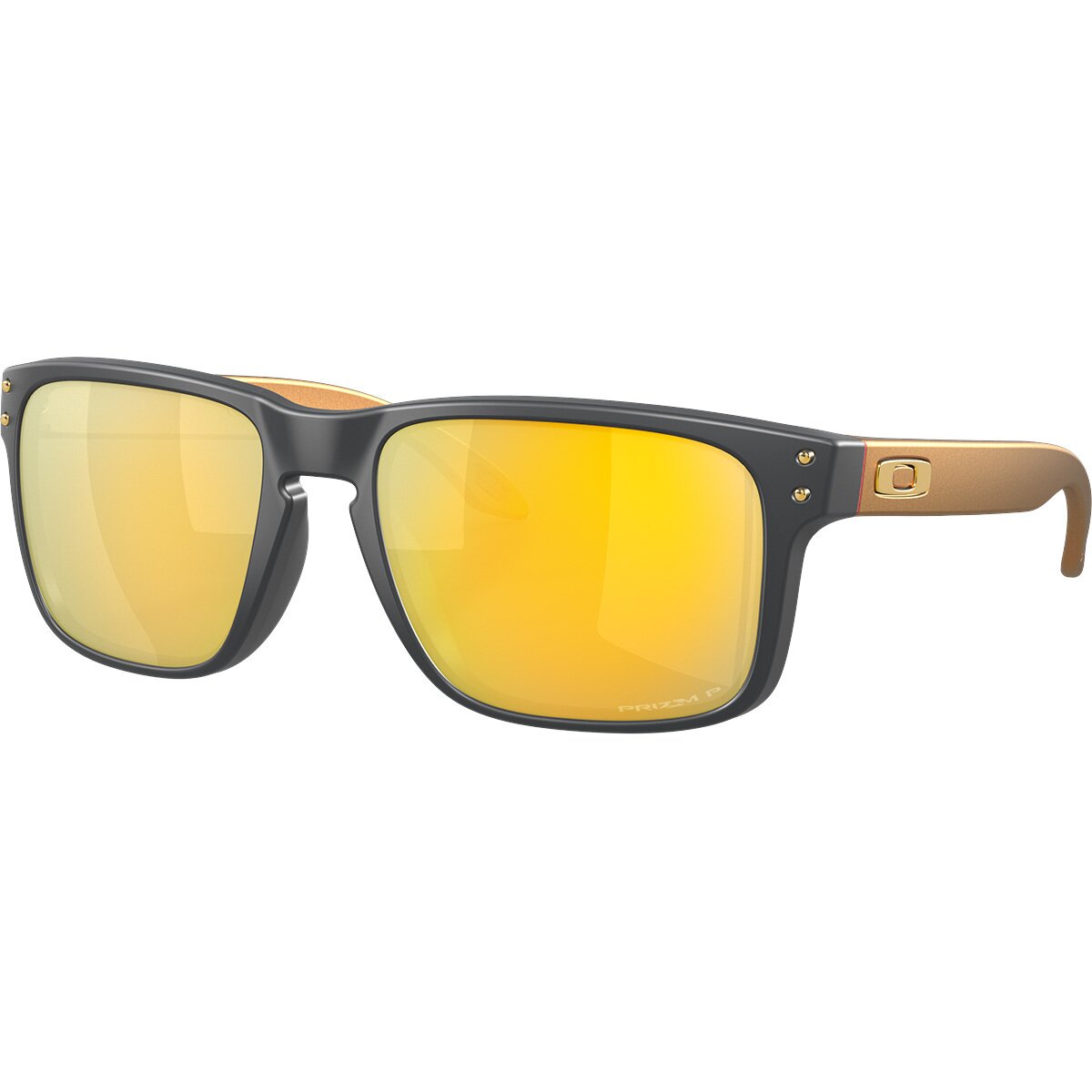 Image of Oakley Holbrook Prizm Polarized Sunglasses Matte Carbon/Prizm 24K Polarized, One Size