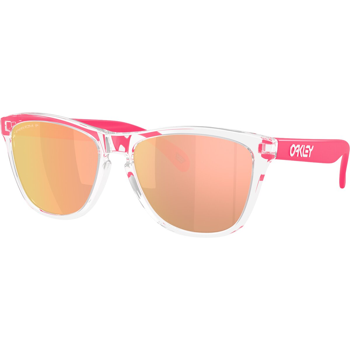 Image of Oakley Frogskins Prizm Sunglasses Clear/Prizm Rose Gold, One Size