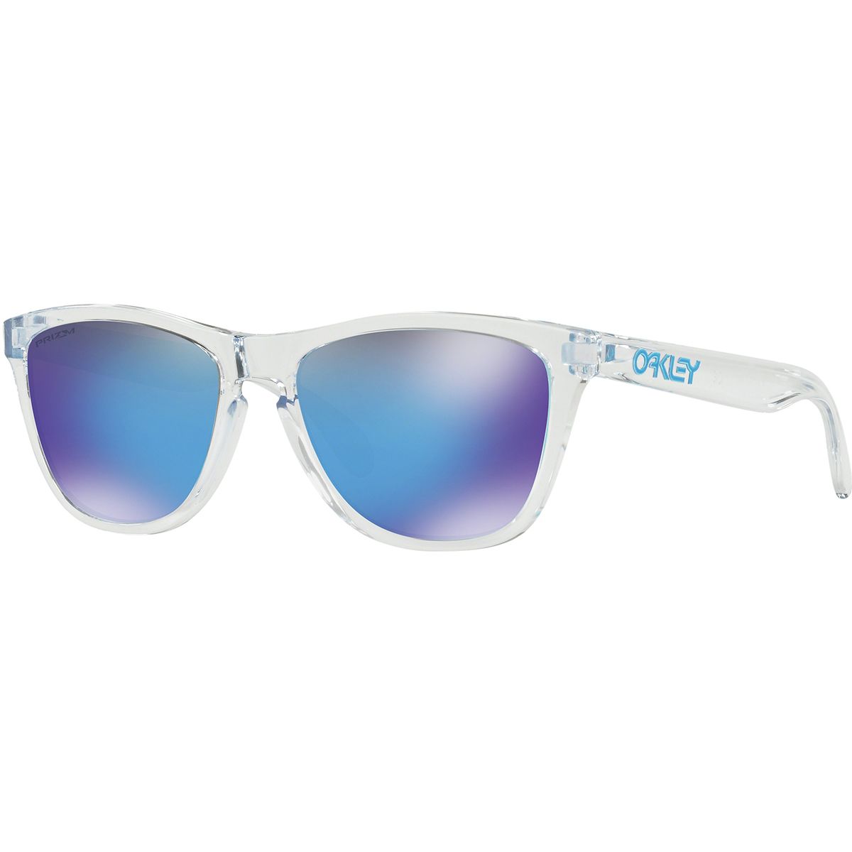 Image of Oakley Frogskins Prizm Sunglasses Crystal Clear/Prizm Sapphire, One Size