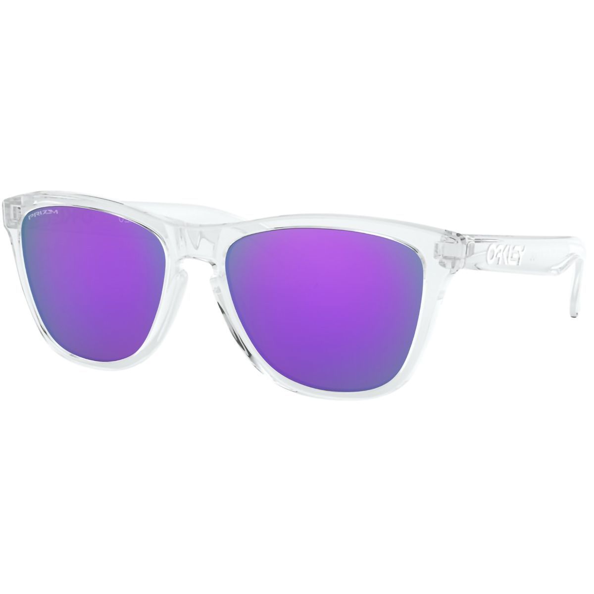 Image of Oakley Frogskins Prizm Sunglasses Polished Clear/Prizm Violet, One Size