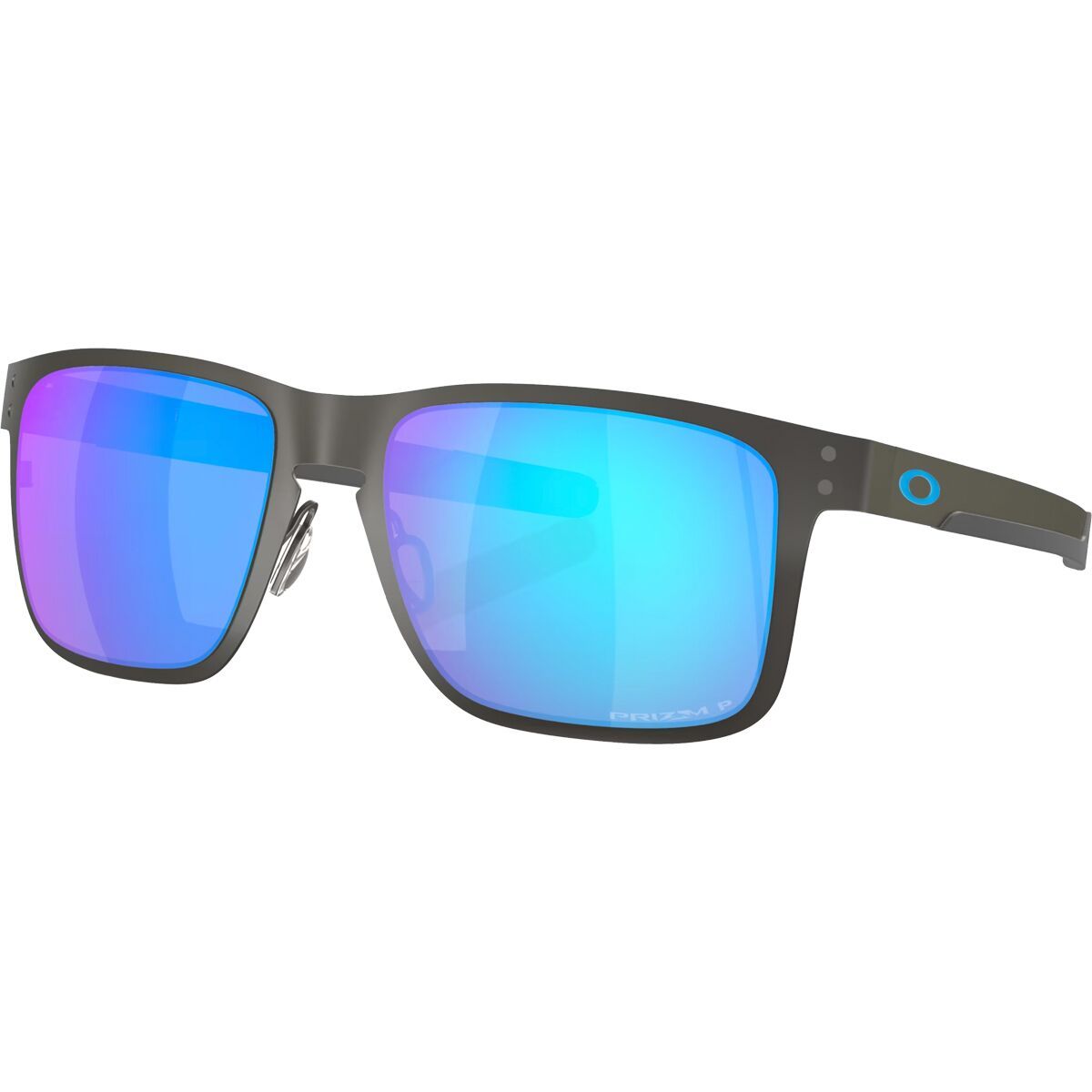 Image of Oakley Holbrook Metal Prizm Polarized Sunglasses Metal Gunmetal W/ Prizmsapphpol, One Size