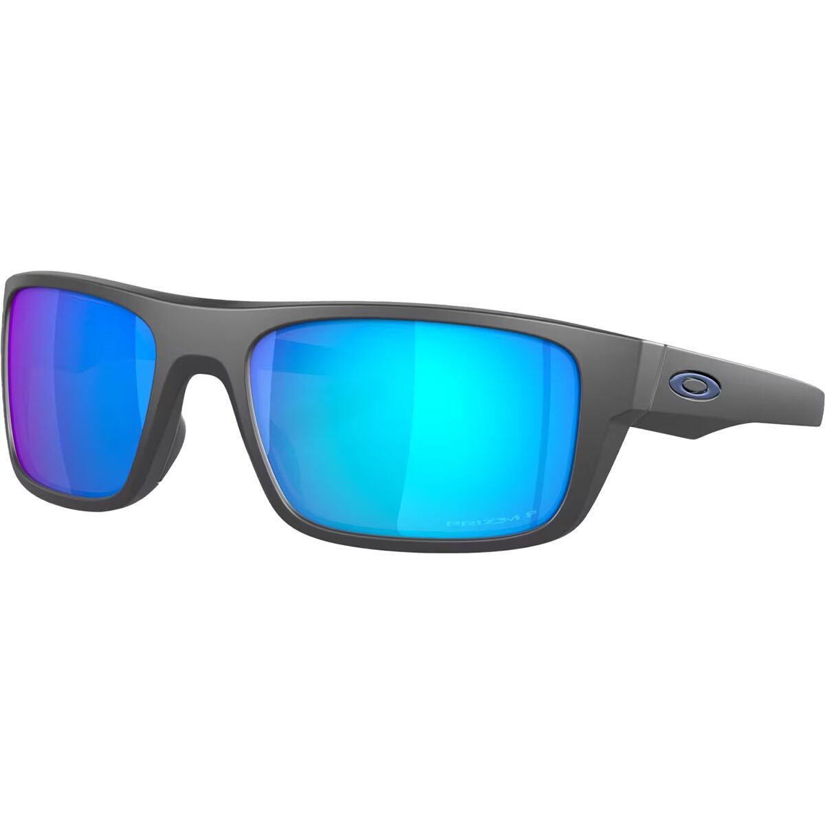 Image of Oakley Drop Point Prizm Polarized Sunglasses Matte Dark Grey - Prizm Saphire, One Size