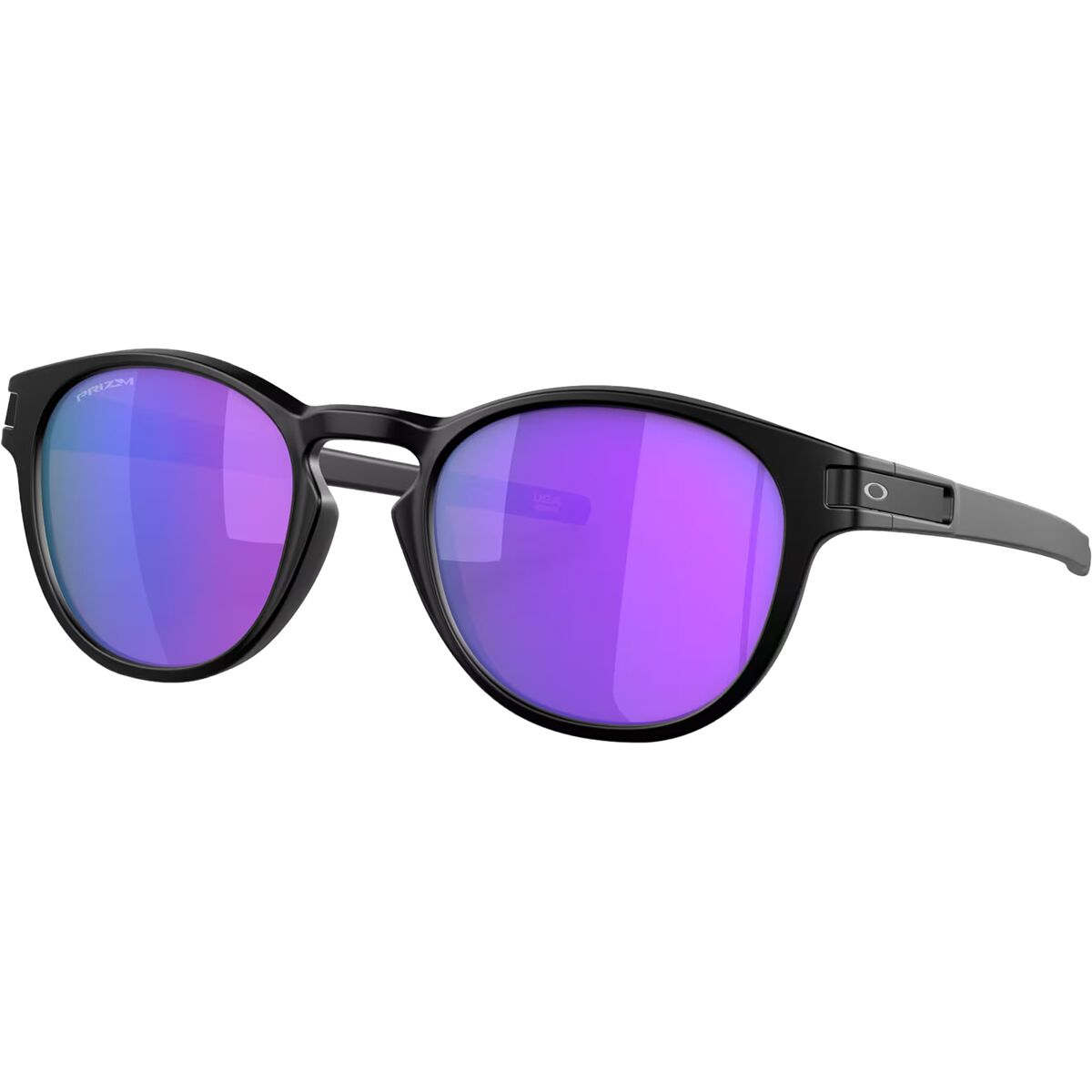 Image of Oakley Latch Prizm Sunglasses Matte Black/Prizm Violet, One Size