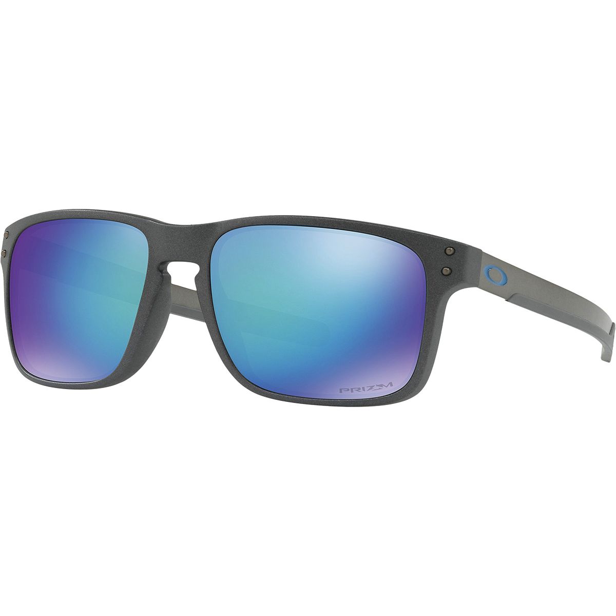 Image of Oakley Holbrook Mix Prizm Polarized Sunglasses Steel/Prizm Sapphire Polarized, One Size