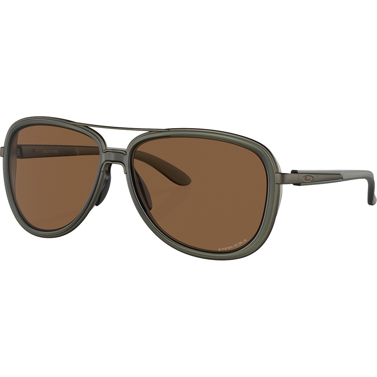 Image of Oakley Split Time Prizm Sunglasses - Women's Matte Olive Ink/Prizm Bronze, One Size