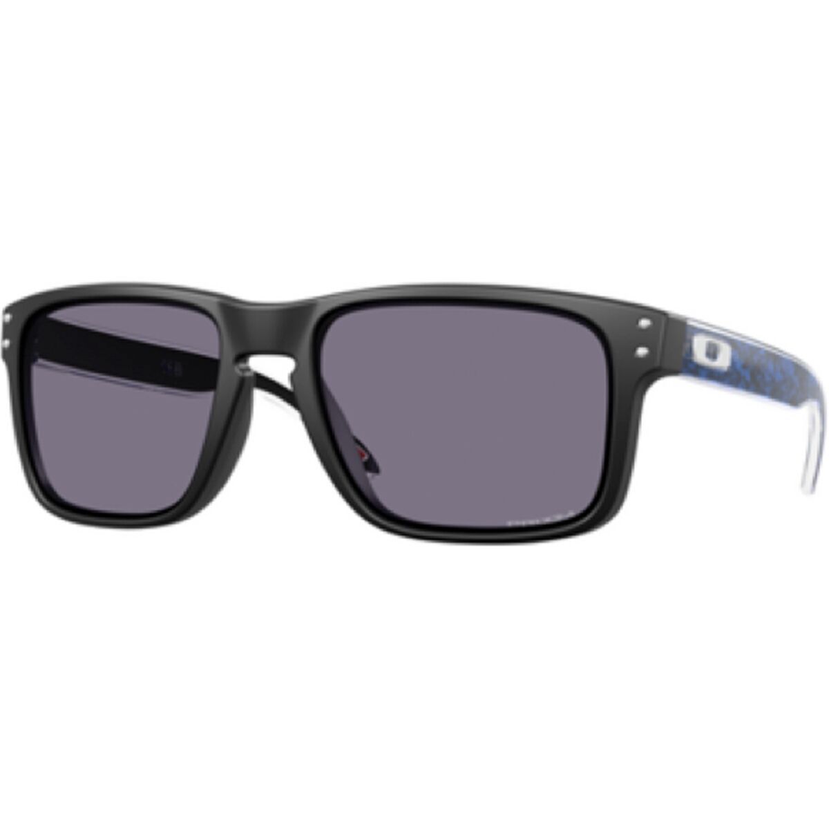 Image of Oakley Holbrook Prizm Sunglasses Matte Black Crystal Blue/Prizm Grey, One Size