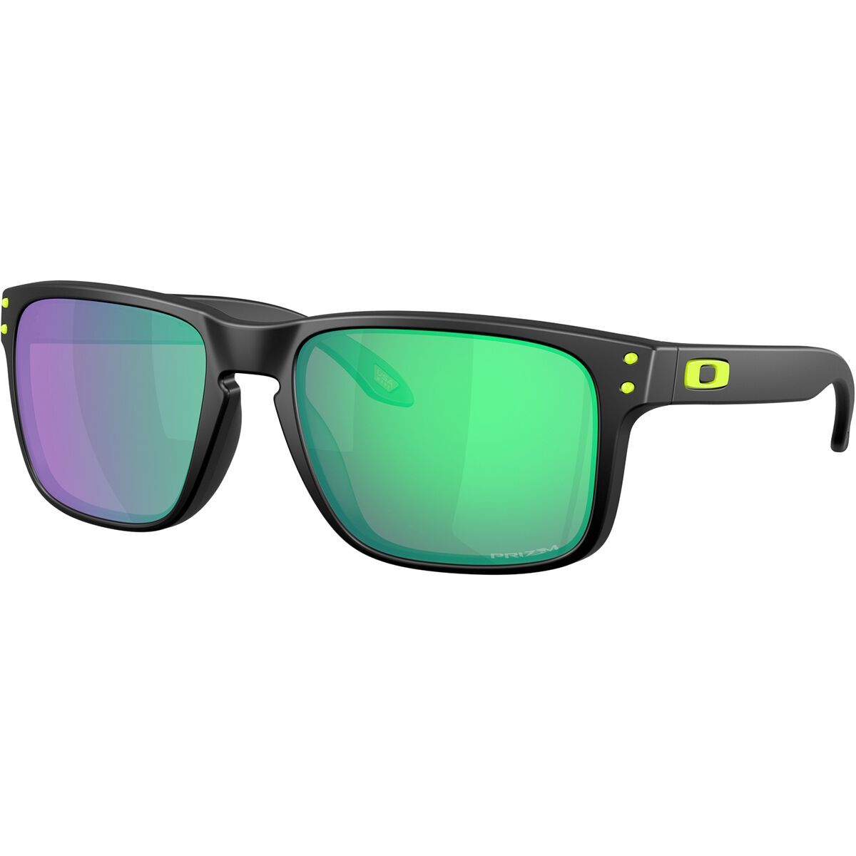 Image of Oakley Holbrook Prizm Sunglasses Matte Black/Prizm Road Jade, One Size