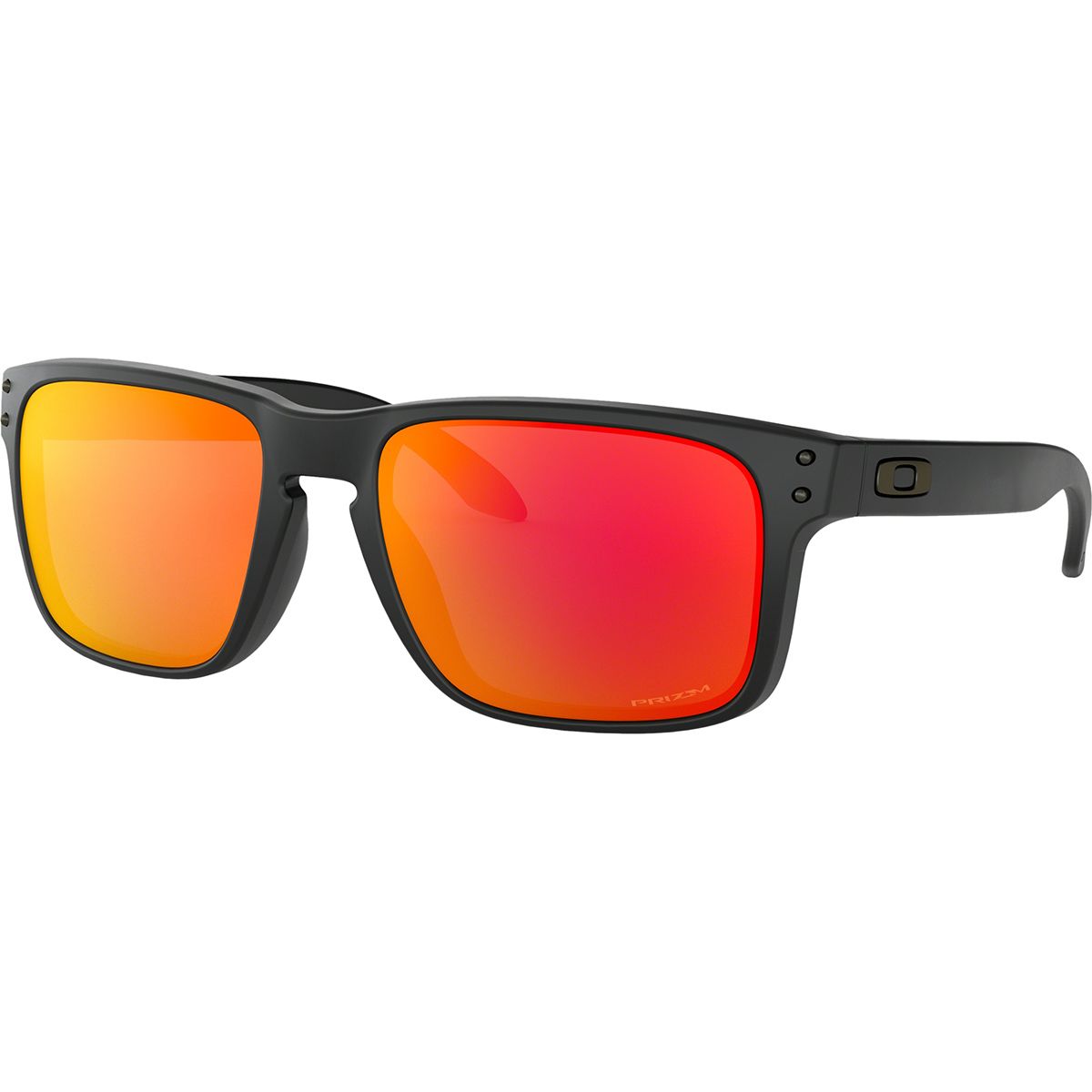 Image of Oakley Holbrook Prizm Sunglasses Matte Black/PRIZM Ruby, One Size