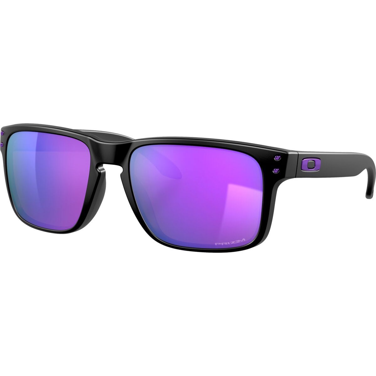 Image of Oakley Holbrook Prizm Sunglasses Matte Black/Prizm Violet, One Size