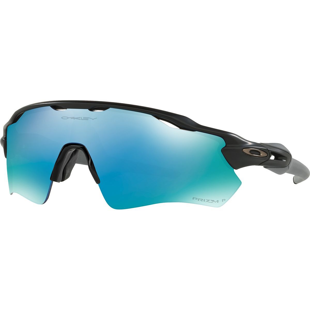 Image of Oakley Radar EV Path Prizm Polarized Sunglasses Matte Black/Prizm Deep Water Polarized, One Size