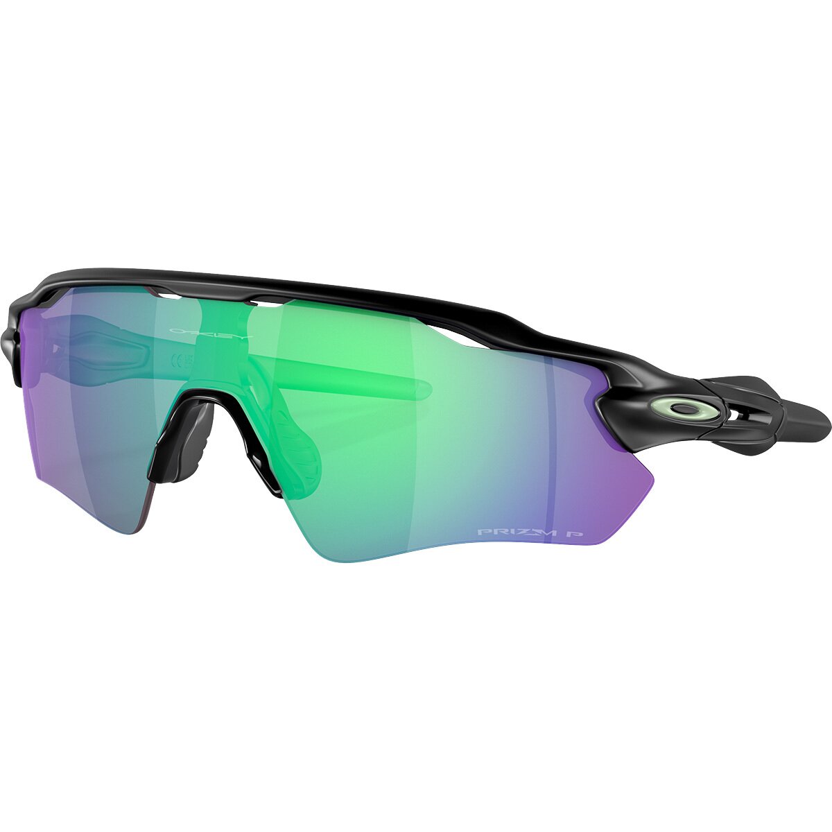 Image of Oakley Radar EV Path Prizm Polarized Sunglasses Matte Black/Prizm Jade Polarized, One Size