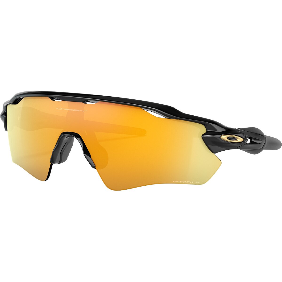 Image of Oakley Radar EV Path Prizm Polarized Sunglasses Polished Black/Prizm 24K Polarized, One Size