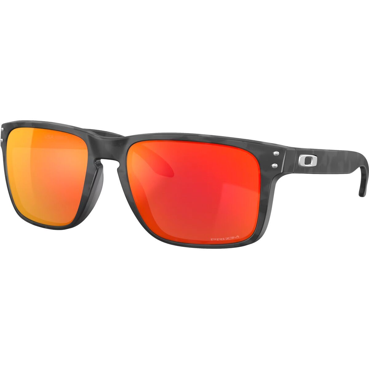 Image of Oakley Holbrook XL Prizm Sunglasses Matte Black Camo/Prizm Ruby, One Size