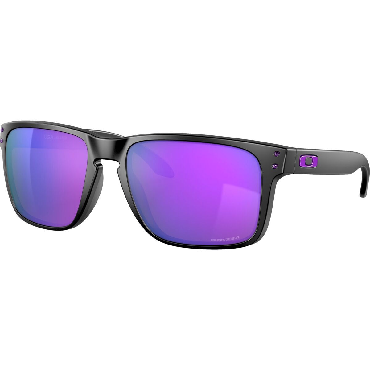 Image of Oakley Holbrook XL Prizm Sunglasses Matte Black/Prizm Violet, One Size