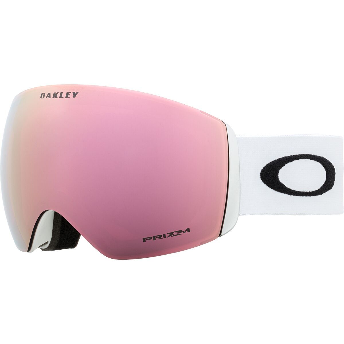 Image of Oakley Flight Deck L Prizm Goggles Matte White/Prizm Rose Gold, One Size