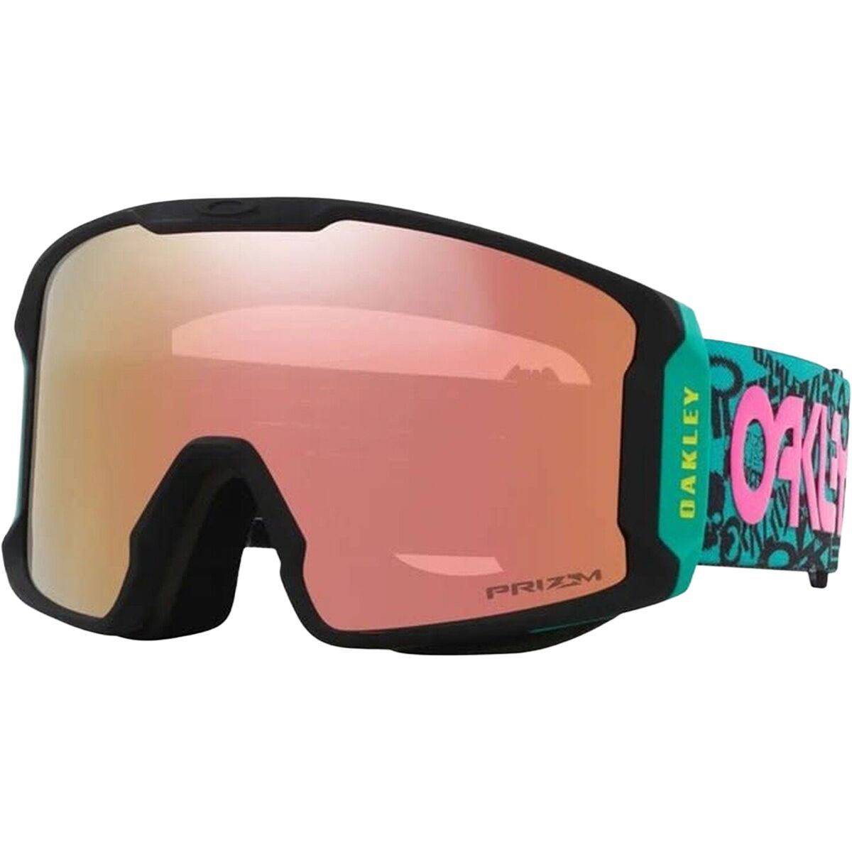 Image of Oakley Line Miner L Prizm Goggles Logo Collage/Prizm Rosegold, One Size