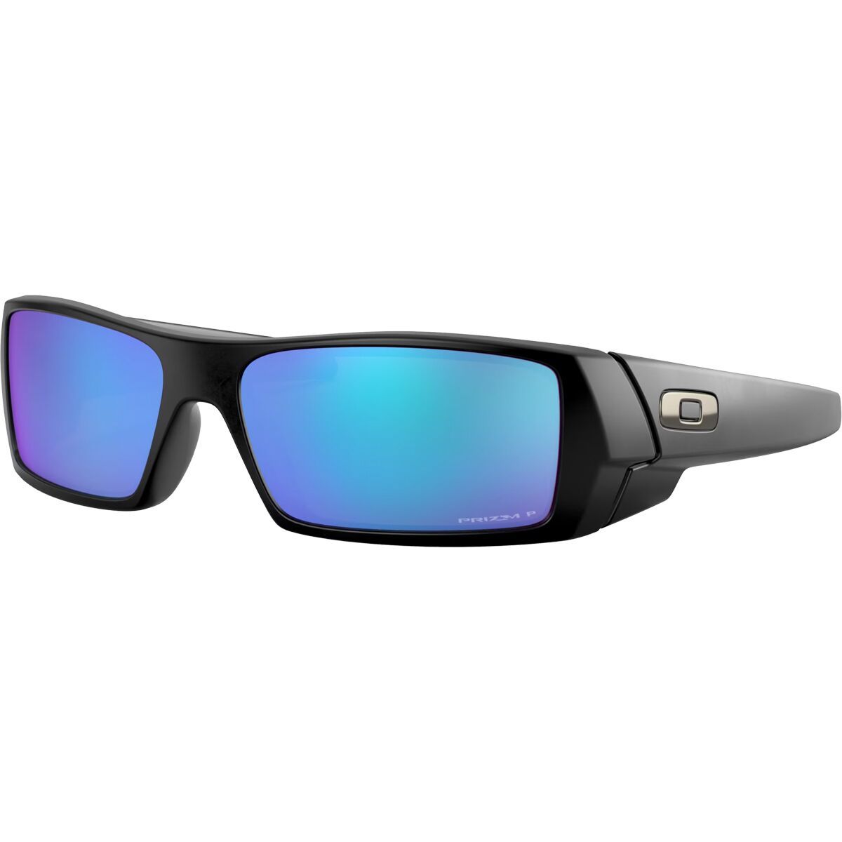Image of Oakley Gascan Prizm Polarized Sunglasses - Men's Matte Black/Prizm Sapphire Polarized, One Size