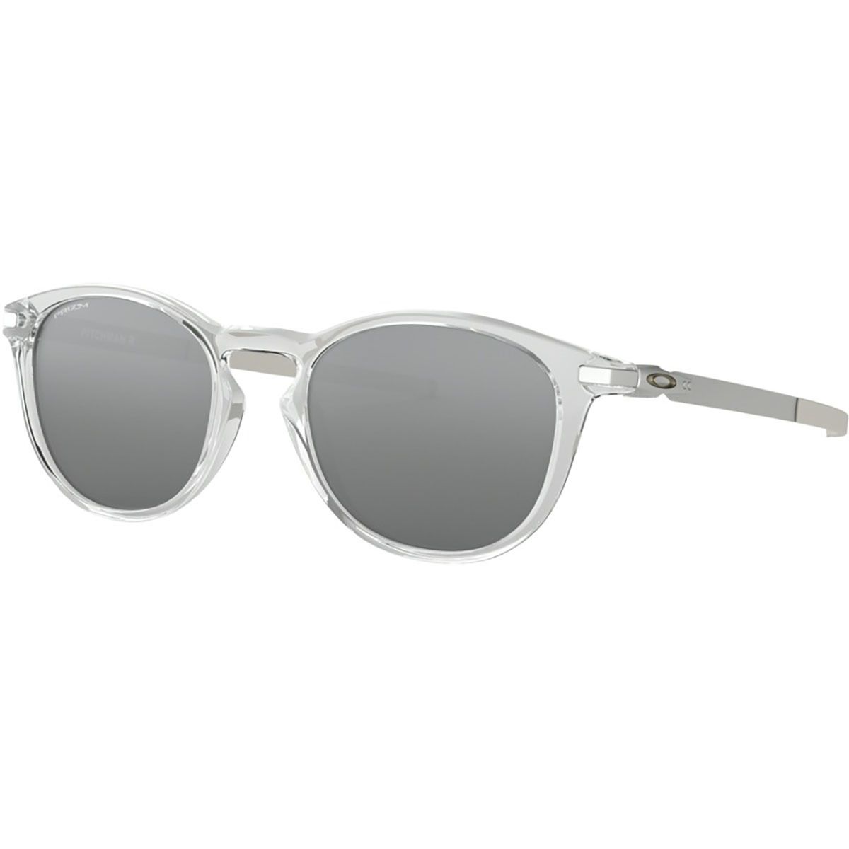 Image of Oakley Pitchman R Prizm Sunglasses Polished Clear W/Prizm Black, One Size