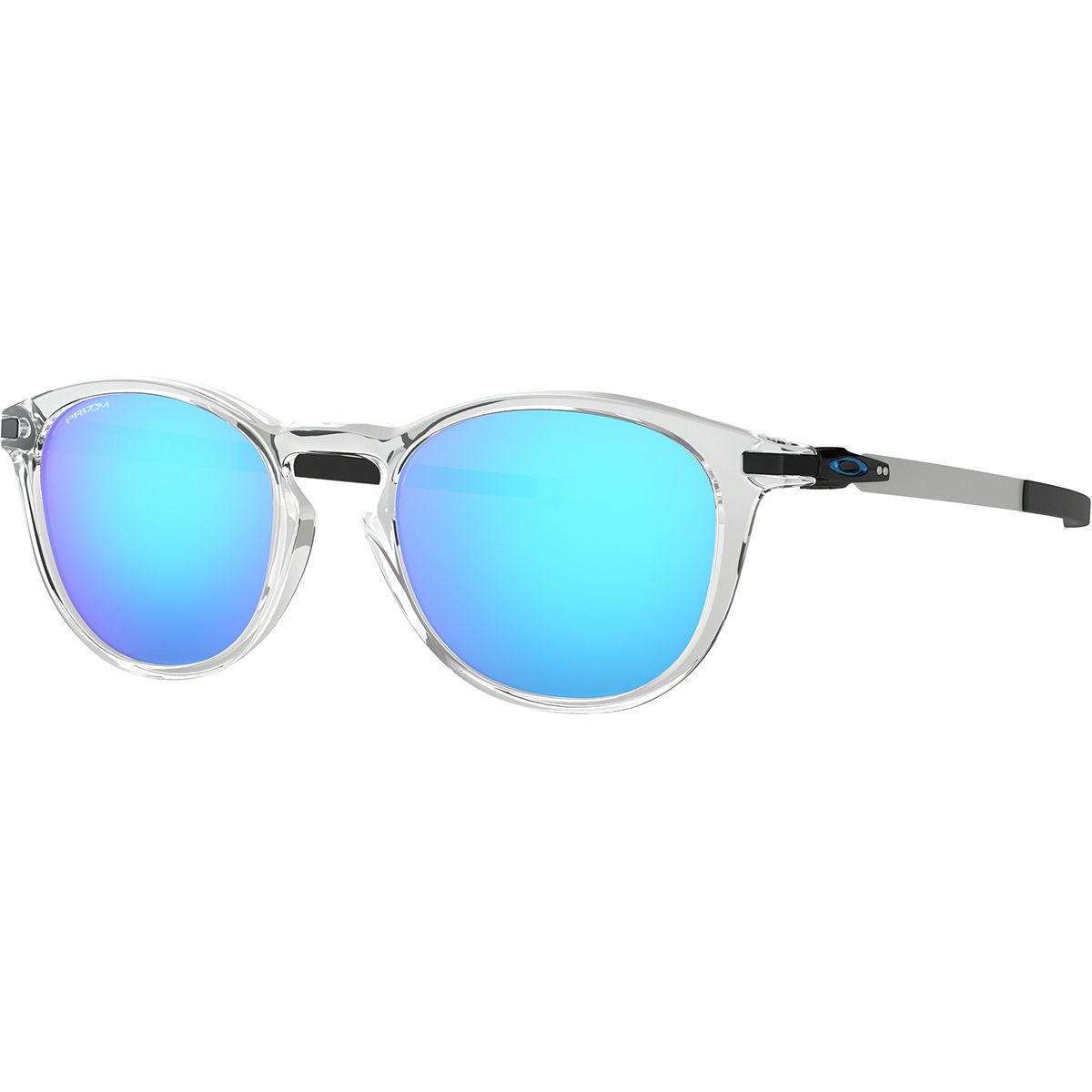 Image of Oakley Pitchman R Prizm Sunglasses Polished Clear W/Prizm Sapphire, One Size