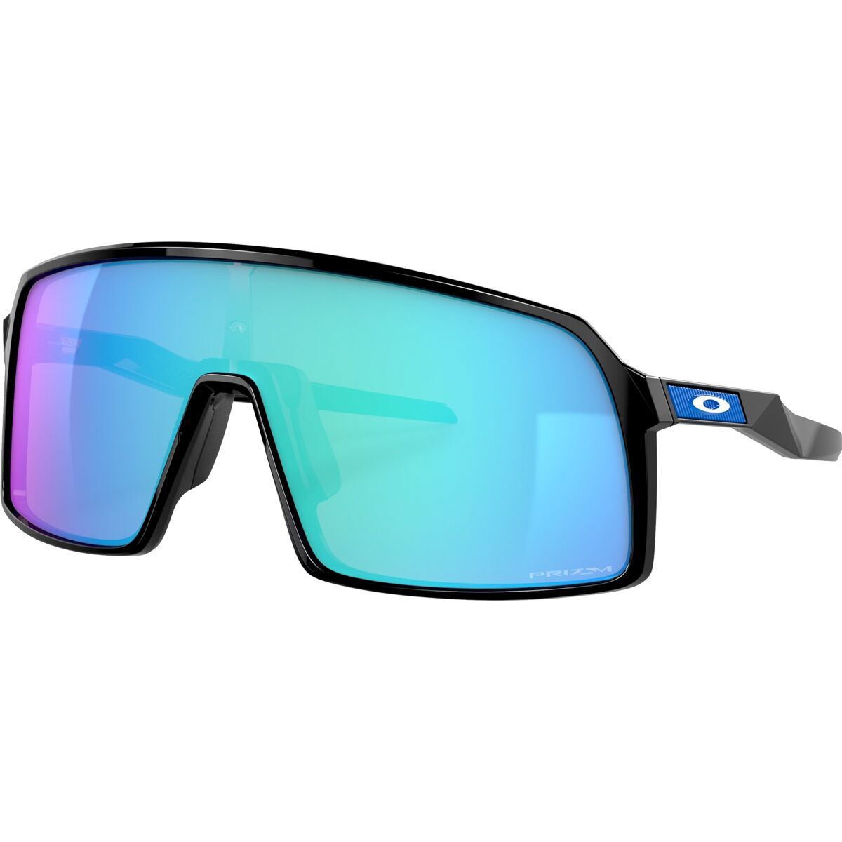 Image of Oakley Sutro Prizm Sunglasses Polished Black/Prizm Sapphire, One Size