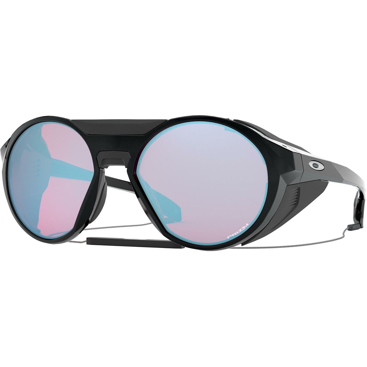 Image of Oakley Clifden Prizm Sunglasses Polished Black/Prizm Snow Sapphire, One Size