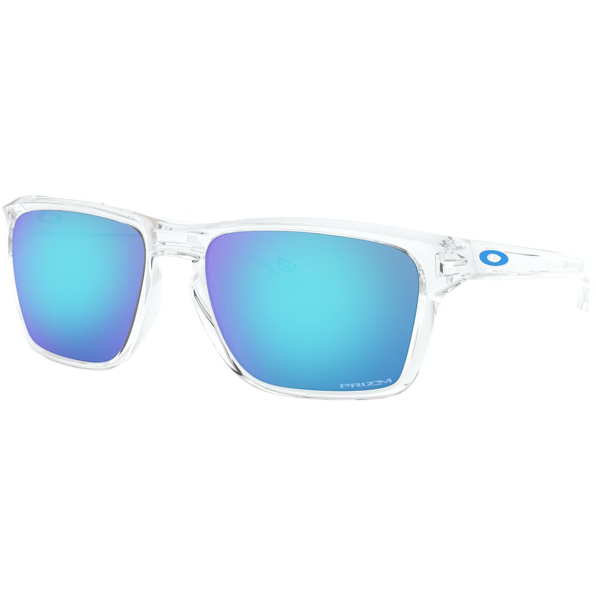 Image of Oakley Sylas Prizm Sunglasses Polished Clear/Prizm Sapphire, One Size