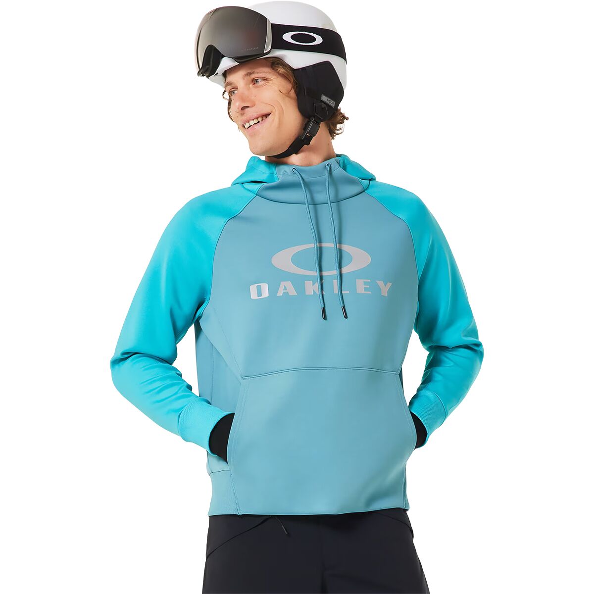Image of Oakley Sierra DWR Fleece Hoodie - Men's Dark Pacific, M