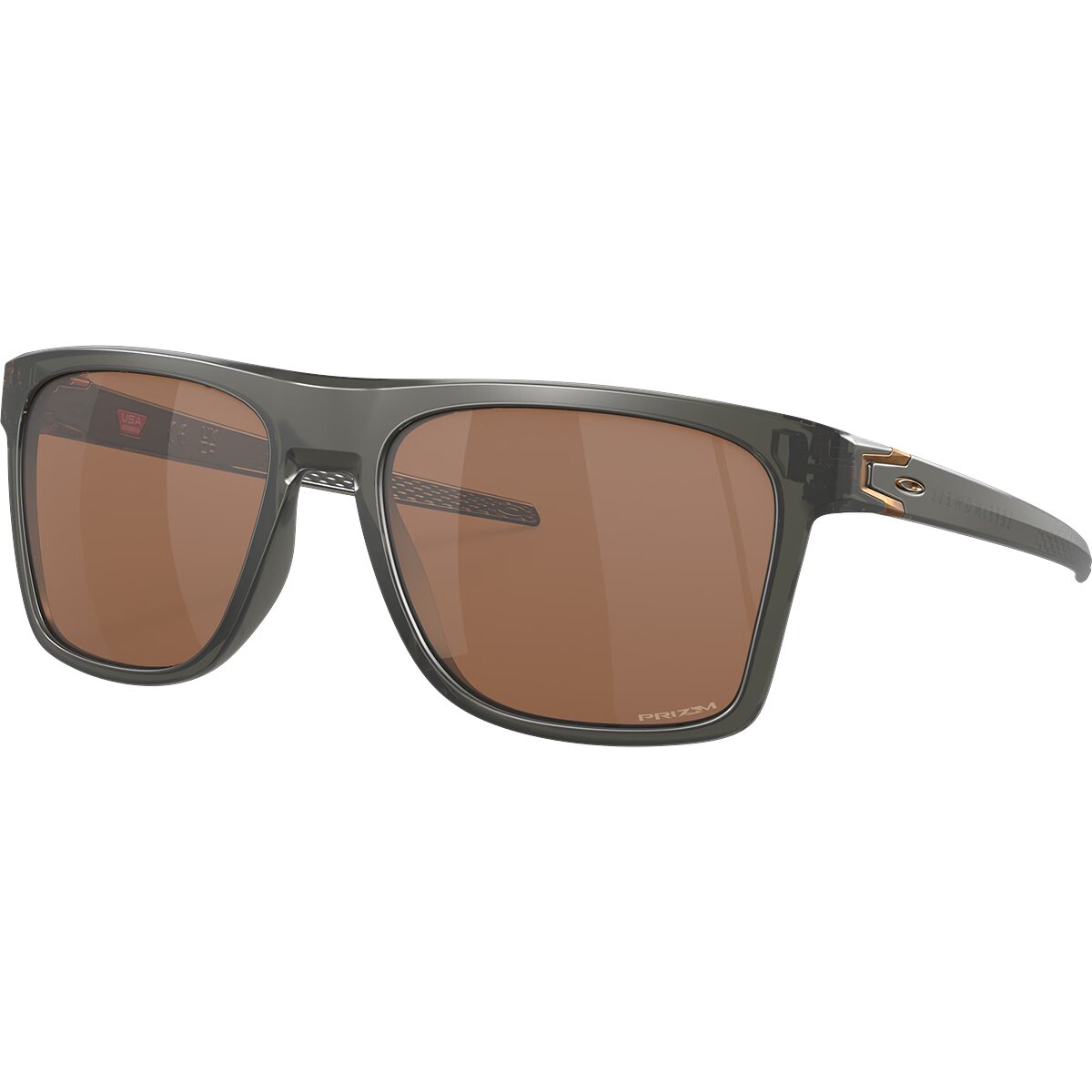 Image of Oakley Leffingwell Prizm Sunglasses Matte Grey Smoke/PRIZM Tungsten, One Size