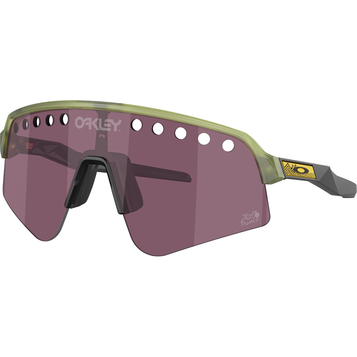 Image of Oakley Sutro Lite Sweep Prizm Sunglasses Matte Trans Fern/Prizm Road Black, One Size
