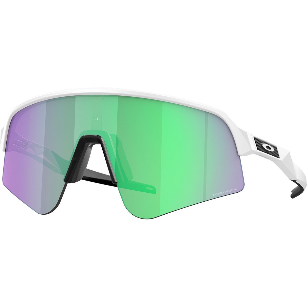 Image of Oakley Sutro Lite Sweep Prizm Sunglasses Matte White/PRIZM Red Jade, One Size