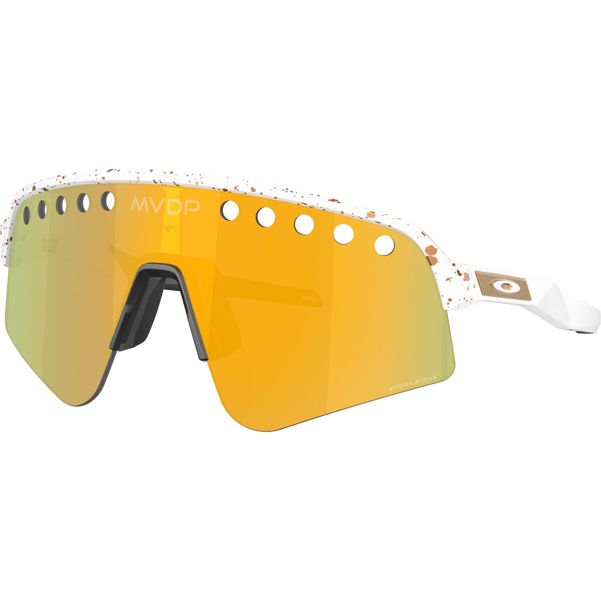 Image of Oakley Sutro Lite Sweep Prizm Sunglasses Mvdp Red/Gold Splatter/Prizm 24K, One Size