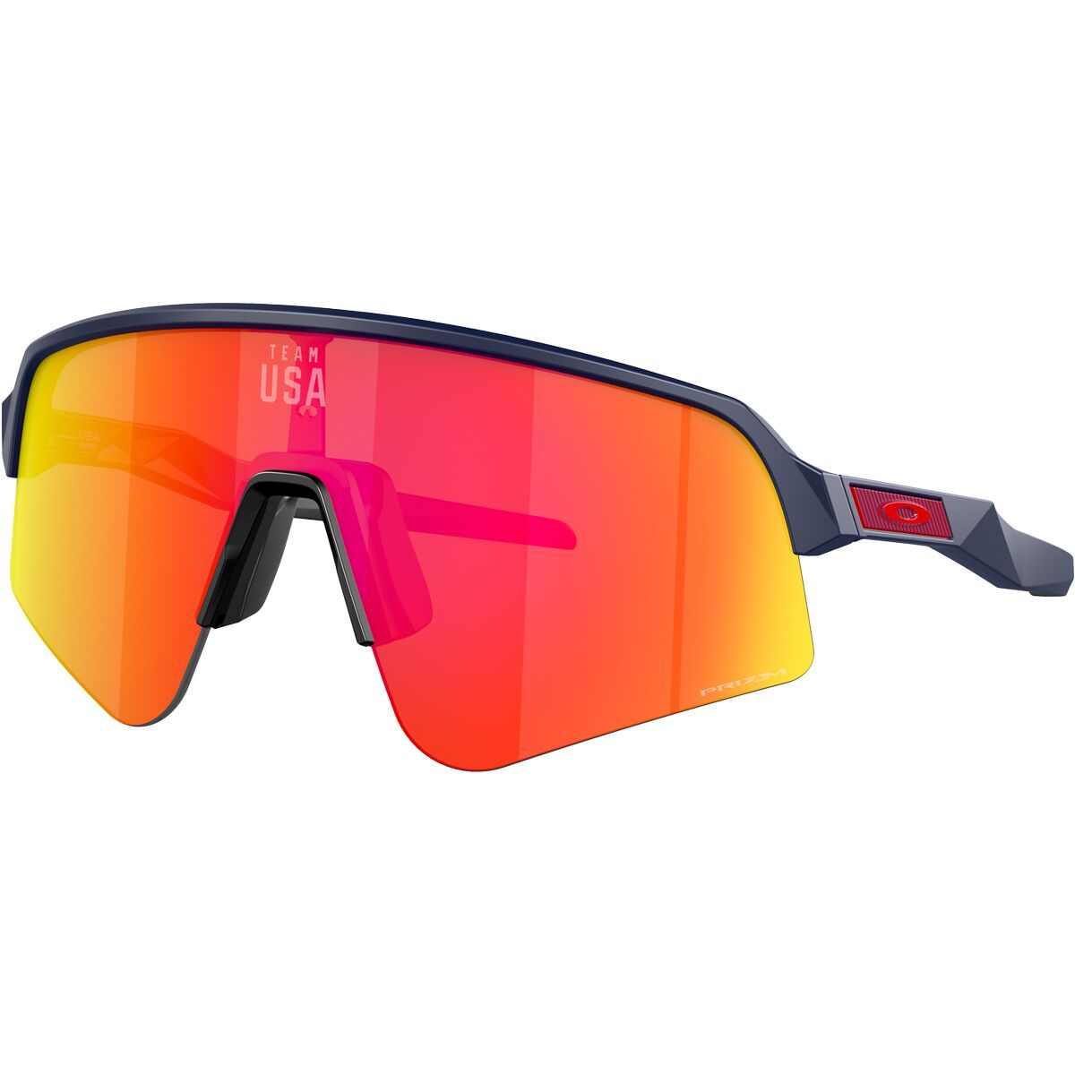 Image of Oakley Sutro Lite Sweep Prizm Sunglasses Team Usa Matte Navy/Prizm Ruby, One Size