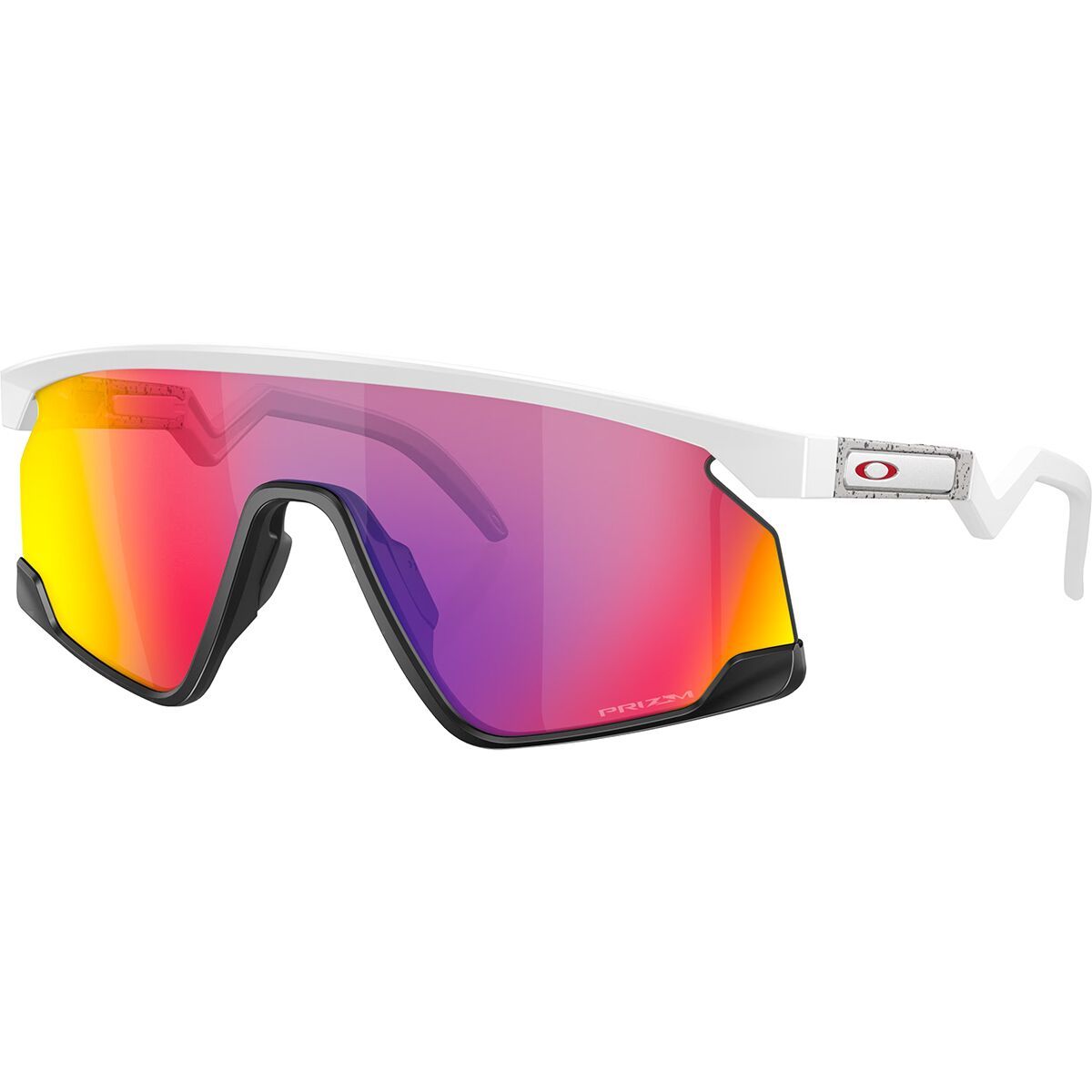 Image of Oakley Bxtr Prizm Sunglasses Matte White/Matte Black w/Prizm Road, One Size