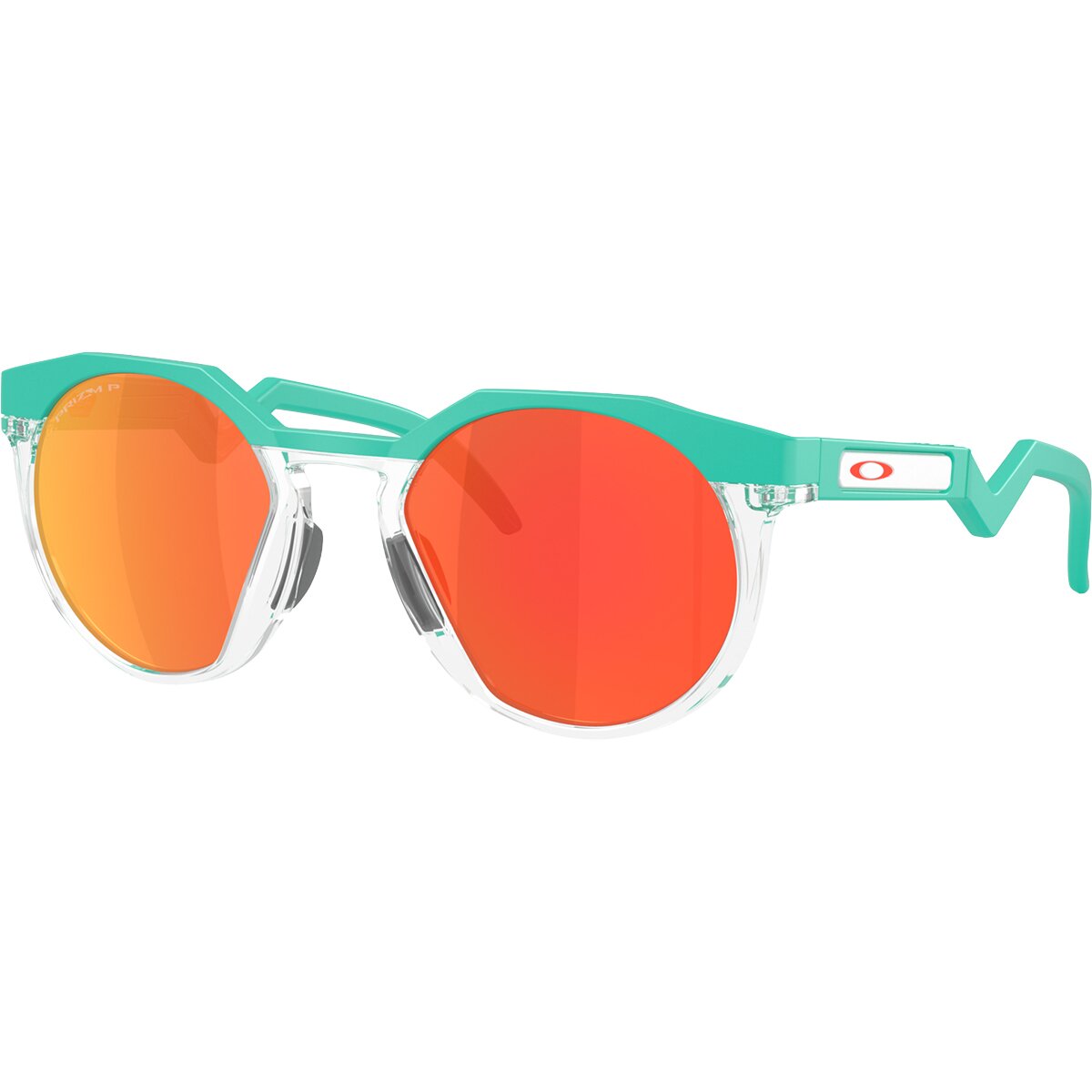 Image of Oakley HSTN Prizm Polarized Sunglasses Celeste/Prizm Ruby Polarized, One Size
