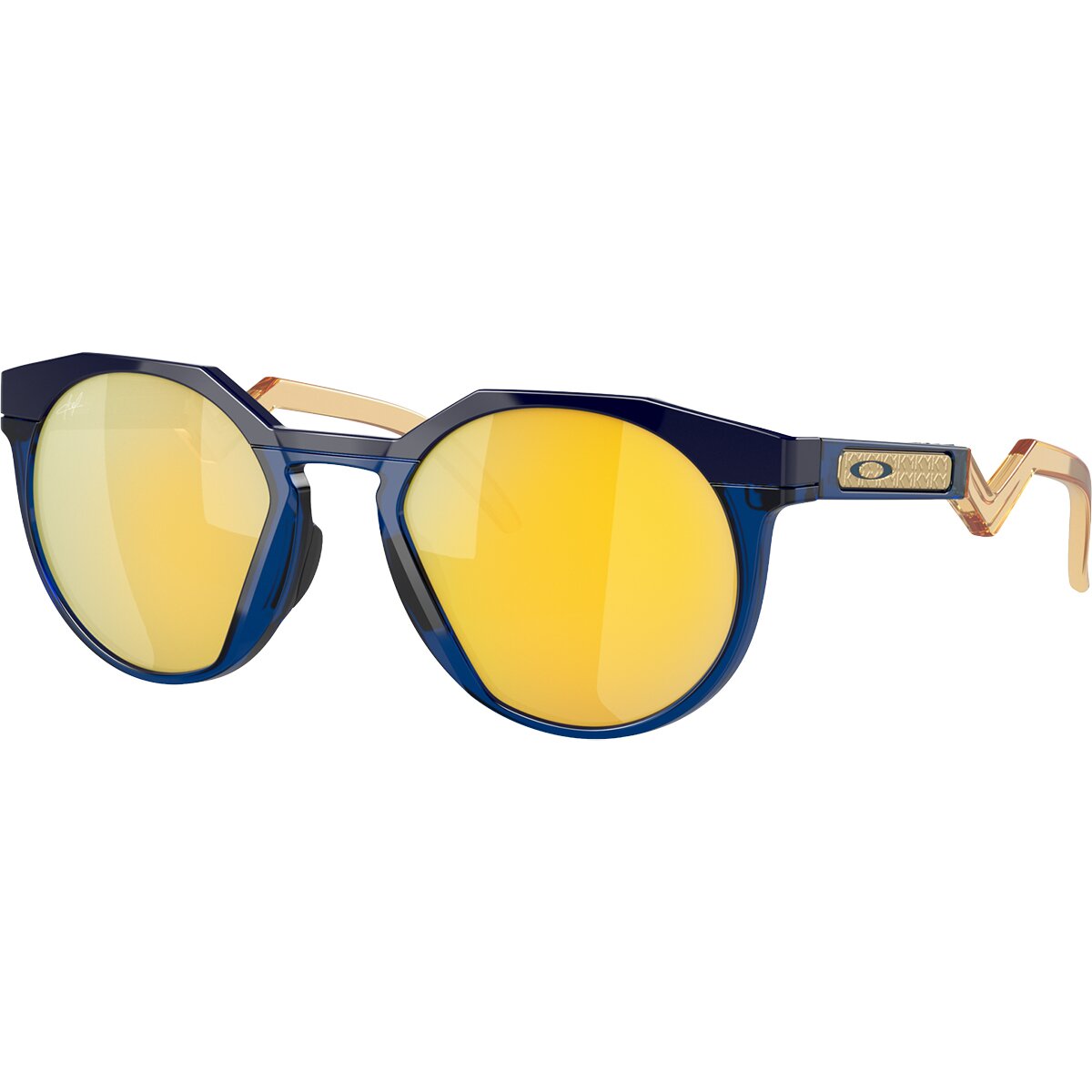 Image of Oakley HSTN Prizm Polarized Sunglasses Navy/Prizm 24K Polarized, One Size