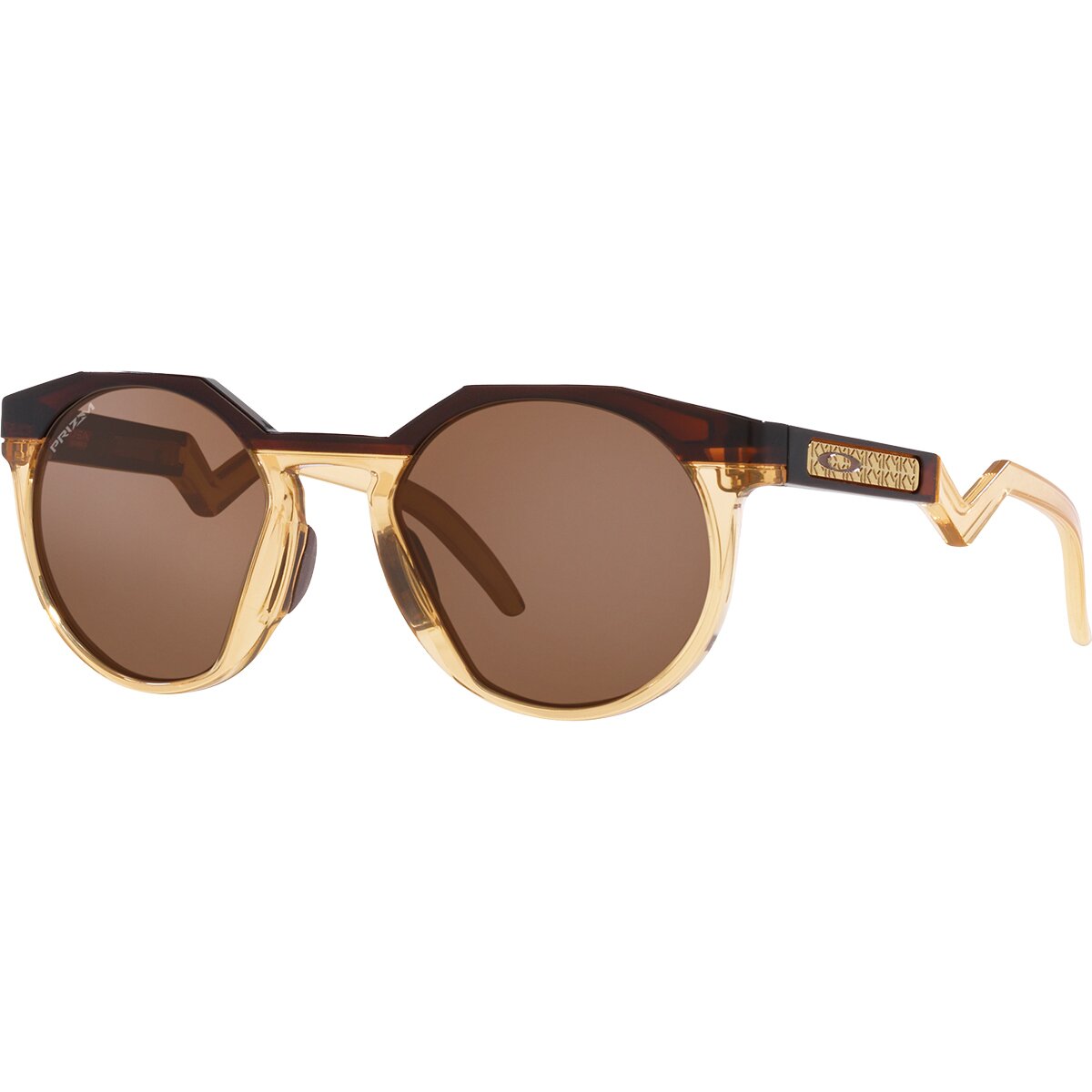 Image of Oakley HSTN Prizm Sunglasses KM Dark Amber w/Prizm Tungsten, One Size