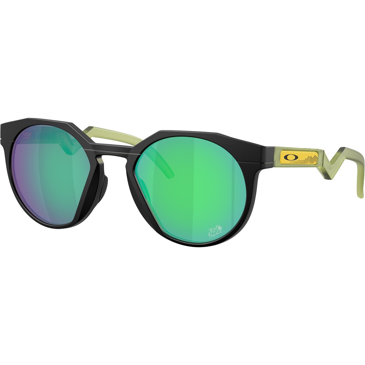 Image of Oakley HSTN Prizm Sunglasses Matte Black/Prizm Jade, One Size