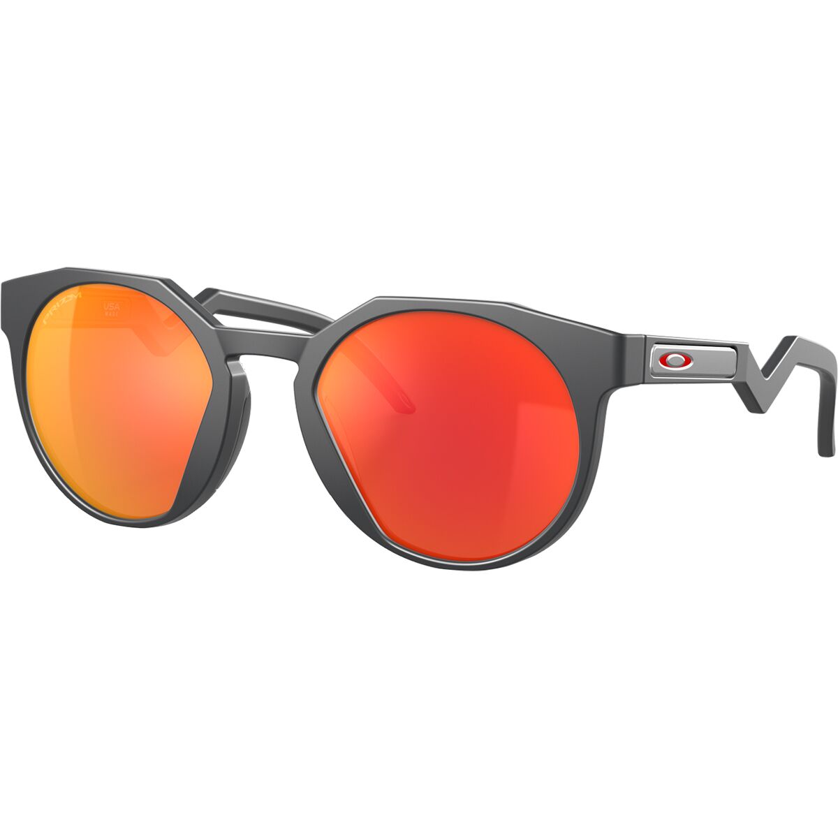 Image of Oakley HSTN Prizm Sunglasses MatteCrbn/GraySmoke w/Prizm Ruby, One Size