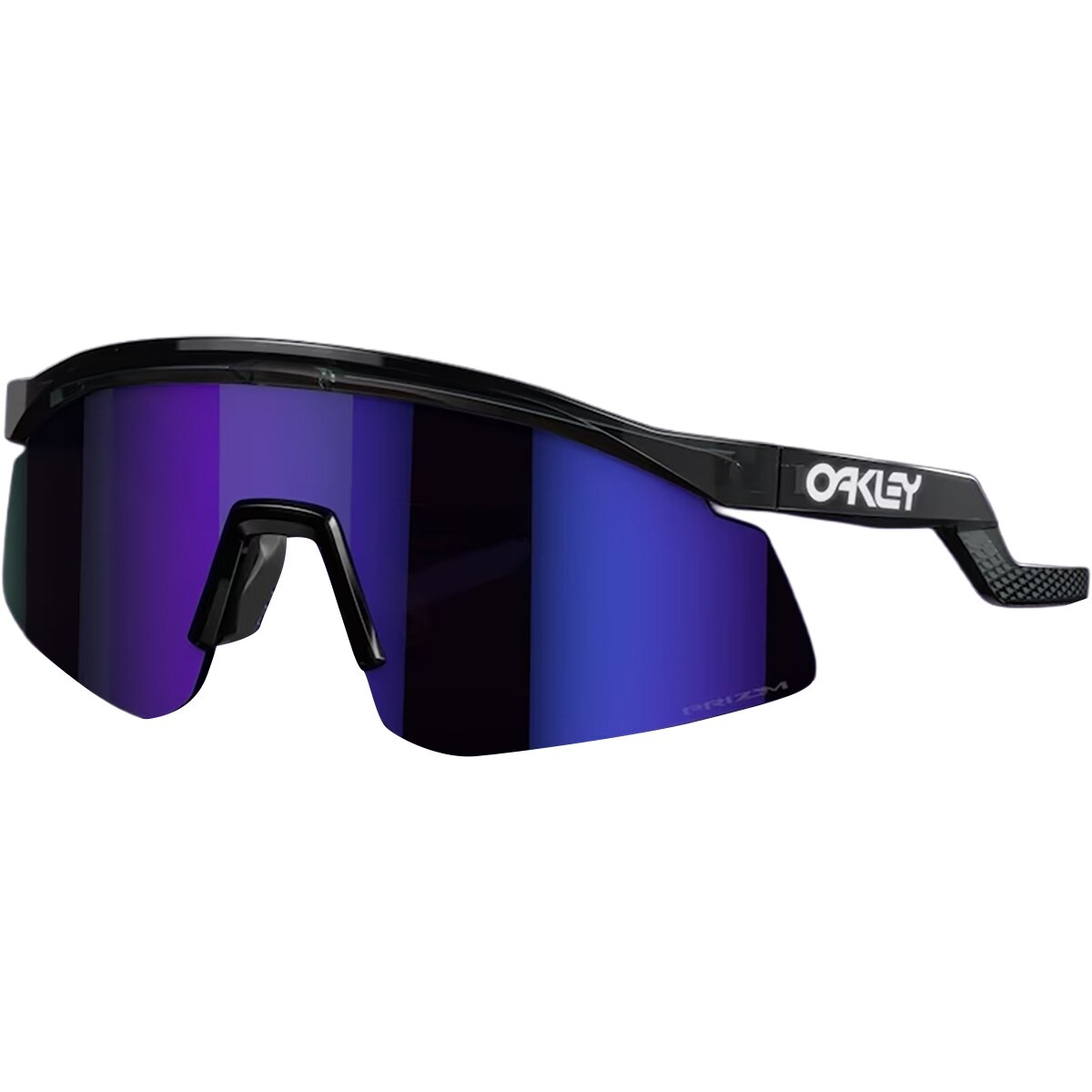 Image of Oakley Hydra Prizm Sunglasses Crystal Black/Prizm Violet, One Size