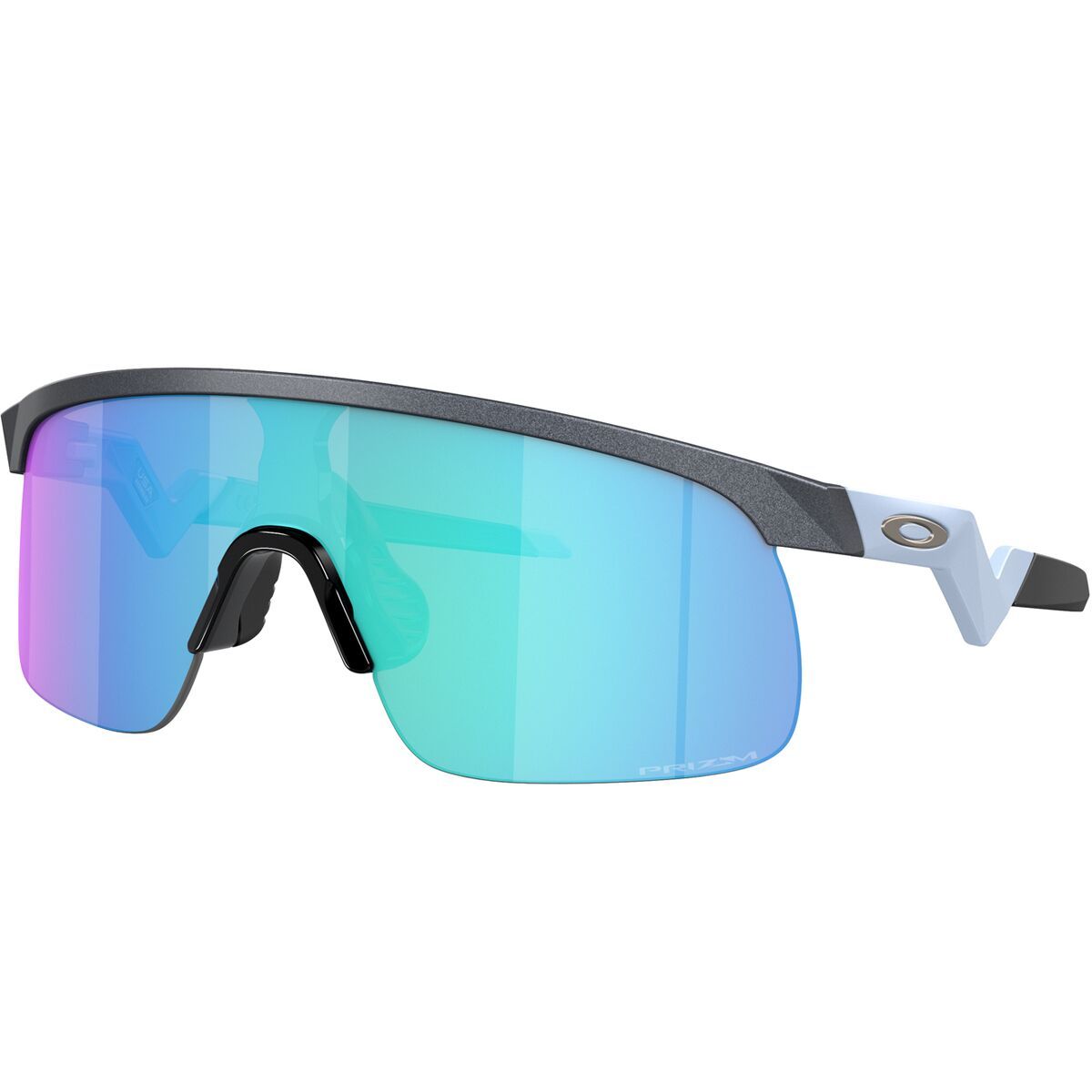 Image of Oakley Resistor Prizm Sunglasses - Kids' Blue Steel/Prizm Sapphire, One Size