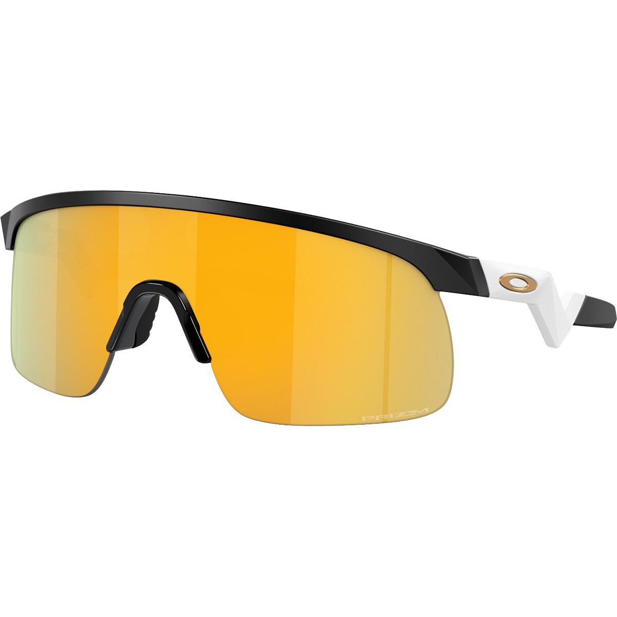 Image of Oakley Resistor Prizm Sunglasses - Kids' Matte Balack/Prizm 24K, One Size