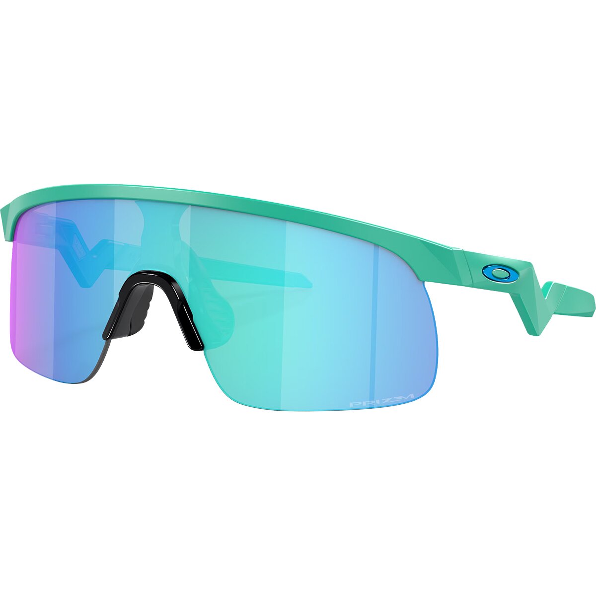 Image of Oakley Resistor Prizm Sunglasses - Kids' Matte Celeste/Prizm Sapphire, One Size