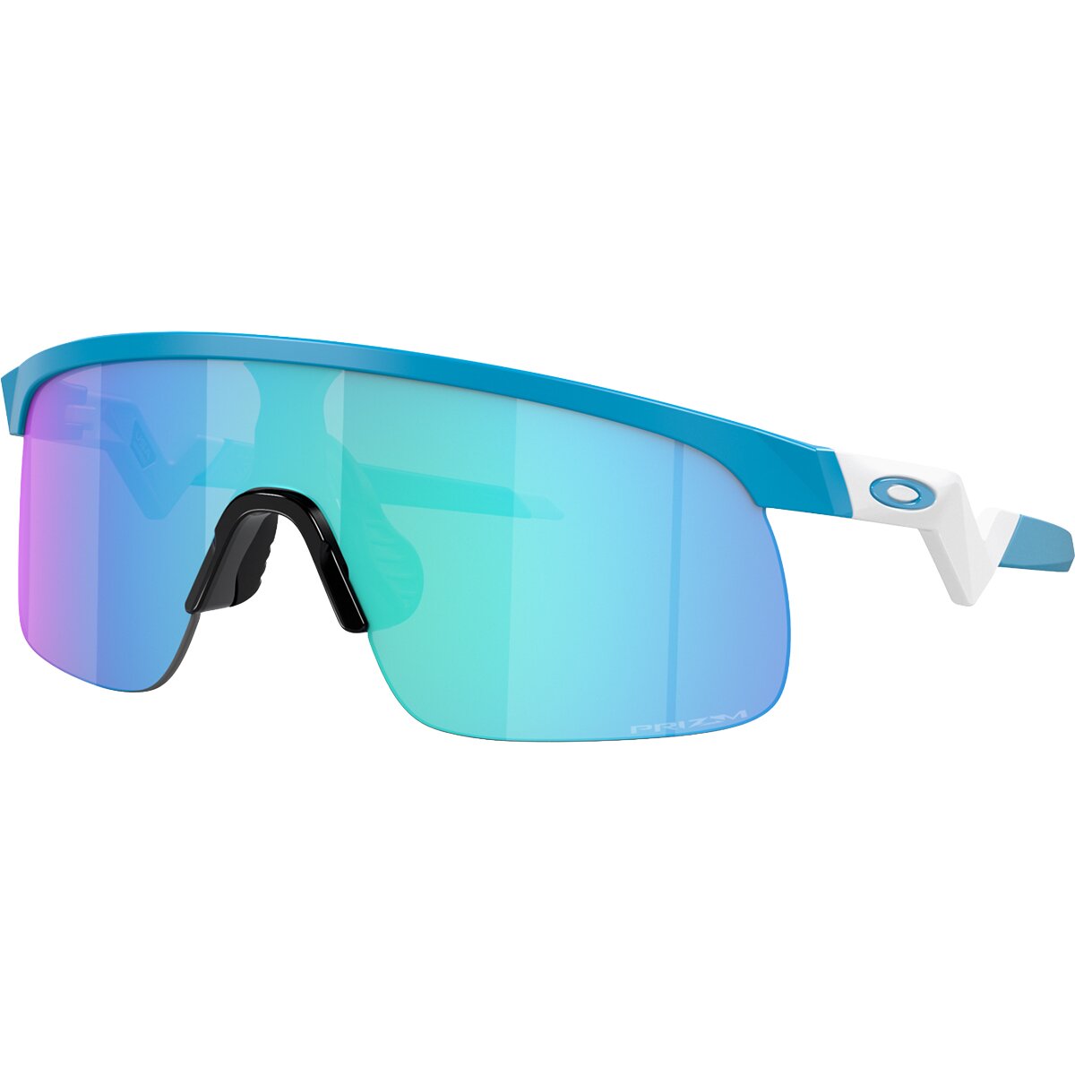 Image of Oakley Resistor Prizm Sunglasses - Kids' Matte Sky Blue/Prizm Sapphire, One Size