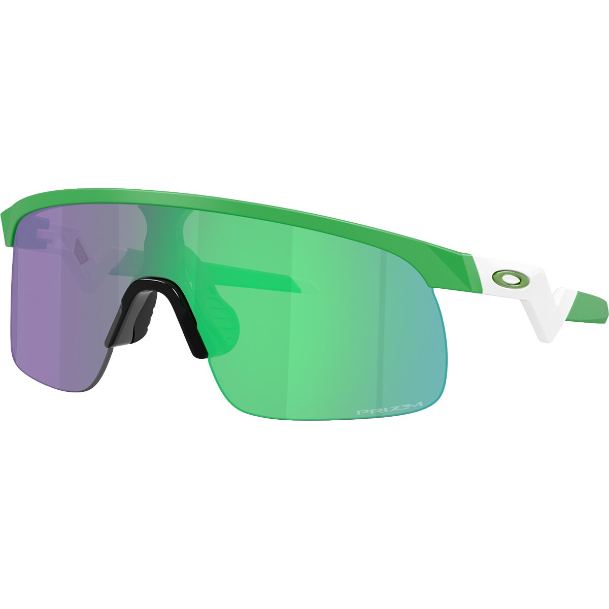 Image of Oakley Resistor Prizm Sunglasses - Kids' Matte Team Green/Prizm Jade, One Size